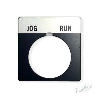 “JOG-RUN” Two Position Legend Plate