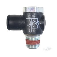 1/8 Male NPT x 5/32 Tube Fitting, Right Angle Flow Control Valve, w/Slot Adjust