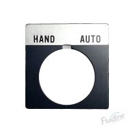 “HAND-AUTO” Two Position Legend Plate