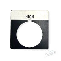 “HIGH” Single Position Legend Plate